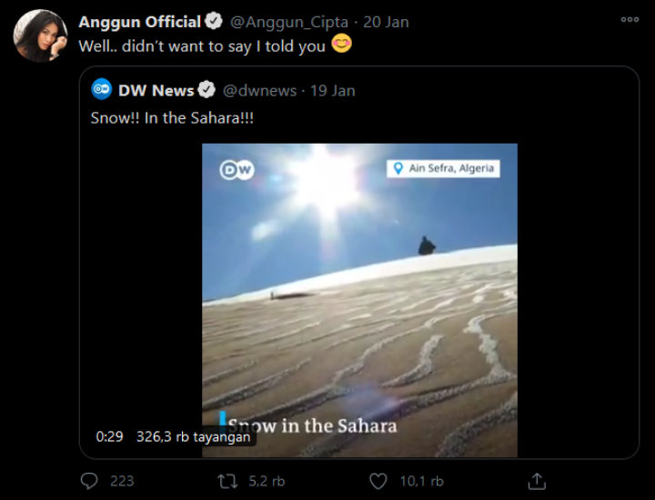 Anggun Disebut Cenayang Gara-gara Fenomena Langka di Gurun Sahara, Kok Bisa?