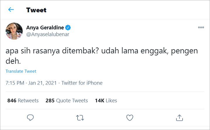 Anya Geraldine Ngaku Lupa Rasanya Ditembak Cowok, Chef Arnold Nimbrung Ikutan Komen