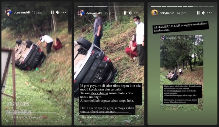 Aksi Ricky Harun Bantu Korban Kecelakaan Mobil Bikin Heboh, Ramai Disanjung