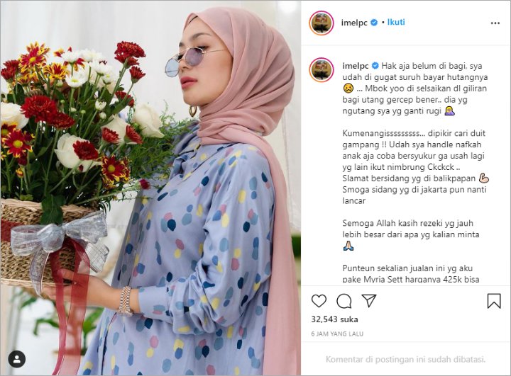 Imel Putri Cahyati Mendadak Bahas Soal Nafkah Anak Hingga Digugat Bayar Hutang, Kenapa?