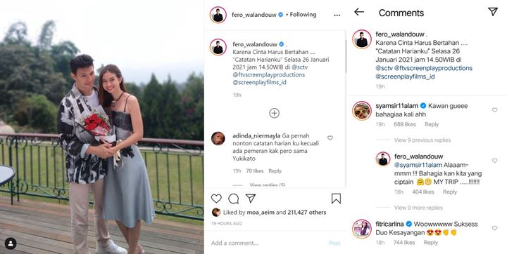 Fero Walandouw Pamer Foto Rangkul Mesra Yuki Kato, Netter Curiga Sudah Pacaran Diam-diam