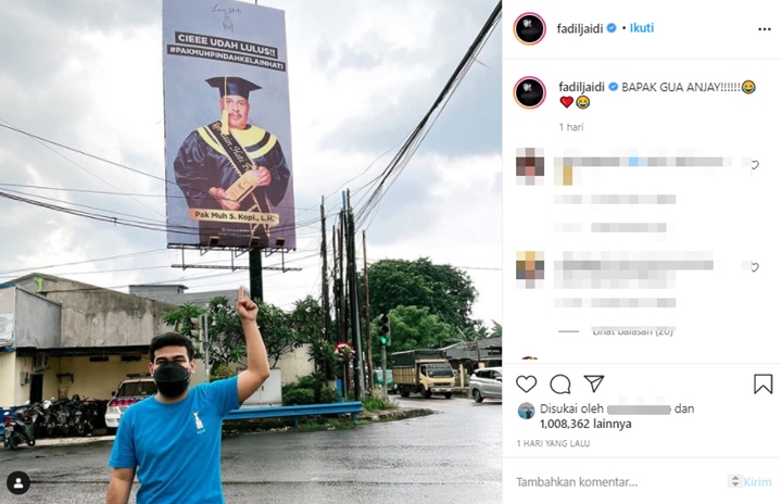 Lihat Foto Sang Ayah Terpampang Di Pinggir Jalan, Fadil Jaidi: Bapak Gua