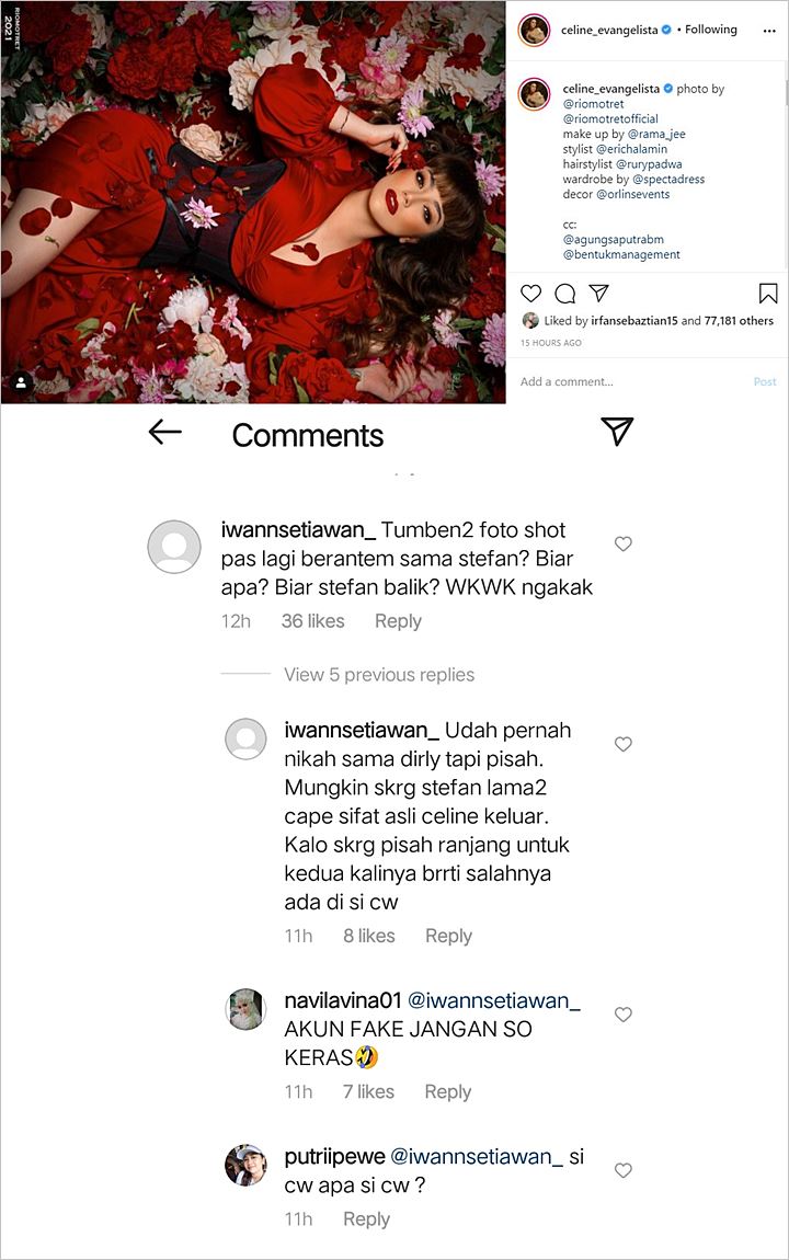 Celine Evangelista Rajin Pamer Foto Seksi Malah Disentil Caper ke Stefan William