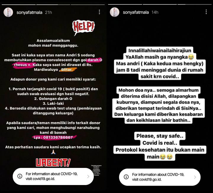 Kakak Hengky Kurniawan Meninggal Karena Covid-19, Keluarga Sempat Cari Donor Plasma