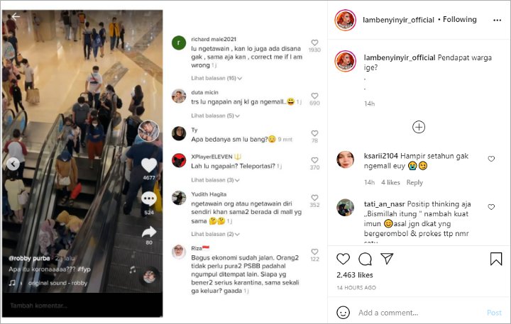 Main ke Mal, Robby Purba Videokan Pengunjung Tak Jaga Jarak Langsung Kena Hujat