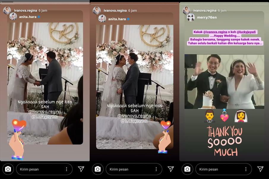 Selamat! Regina Ivanova dan Lucky Jayadi Resmi Menikah Hari Ini