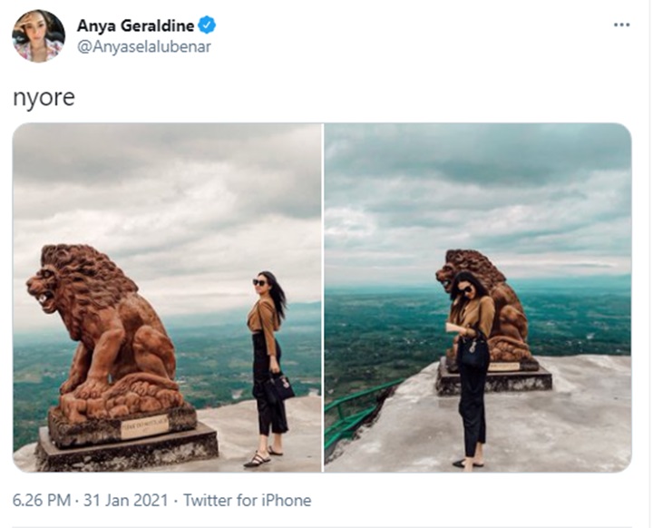 Anya Geraldine Ramai Dikritik Gara-Gara Salah Tulis Nama Tempat Ini