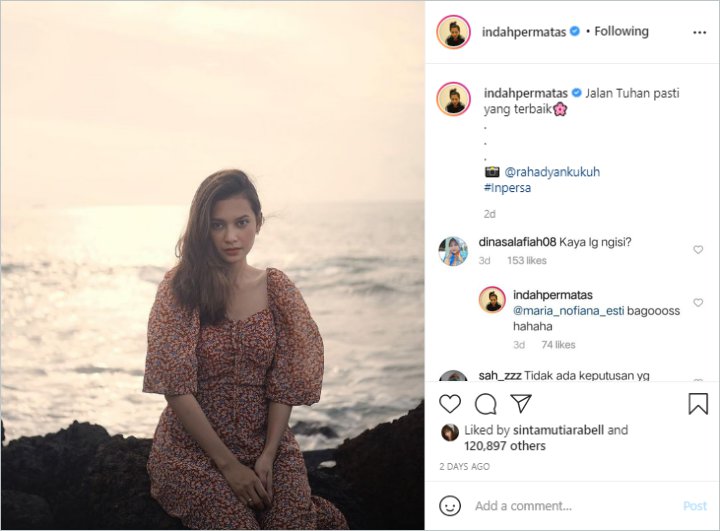 Indah Permatasari Beri Reaksi Mengejutkan Saat Diisukan Sudah Hamil Anak Pertama