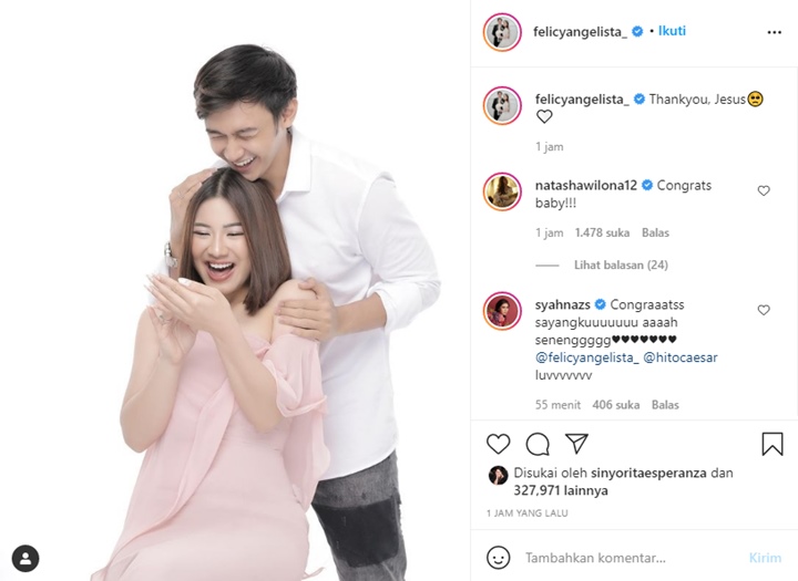 Banyak Yang Ucapkan Selamat, Felicya Angelista Isyaratkan Hamil Di Potret Ini?