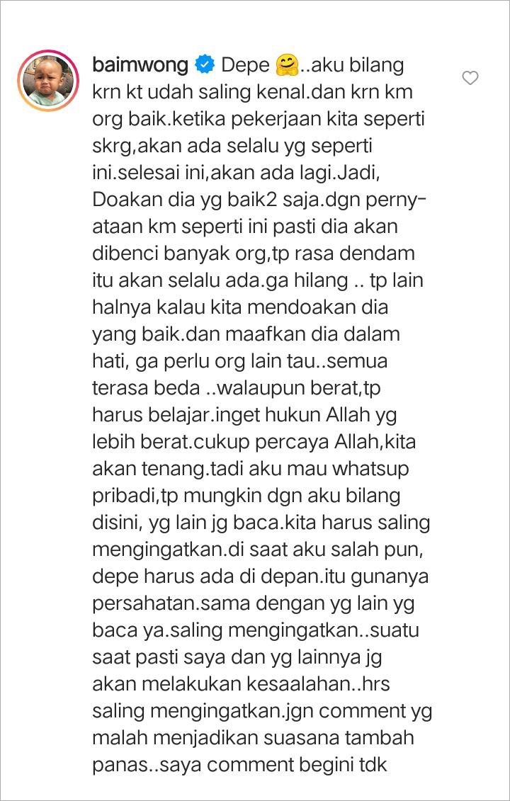 Dewi Persik Murka Difitnah Mantan Asisten, Nasihat Panjang Lebar Baim Wong Disorot