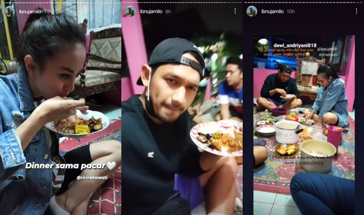 Jadi Pengantin Baru, Ibnu Jamil Pamer Dinner Merakyat Bareng Ririn Ekawati