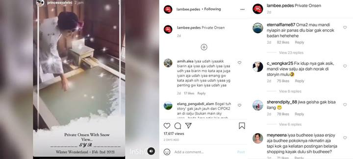Syahrini Langsung Kena Nyinyir Usai Pamer Momen Berendam di Private Onsen