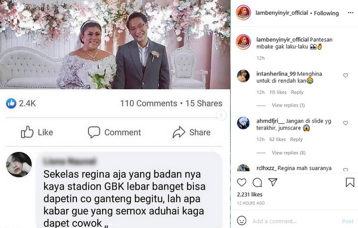 Regina Ivanova jadi korban body shaming