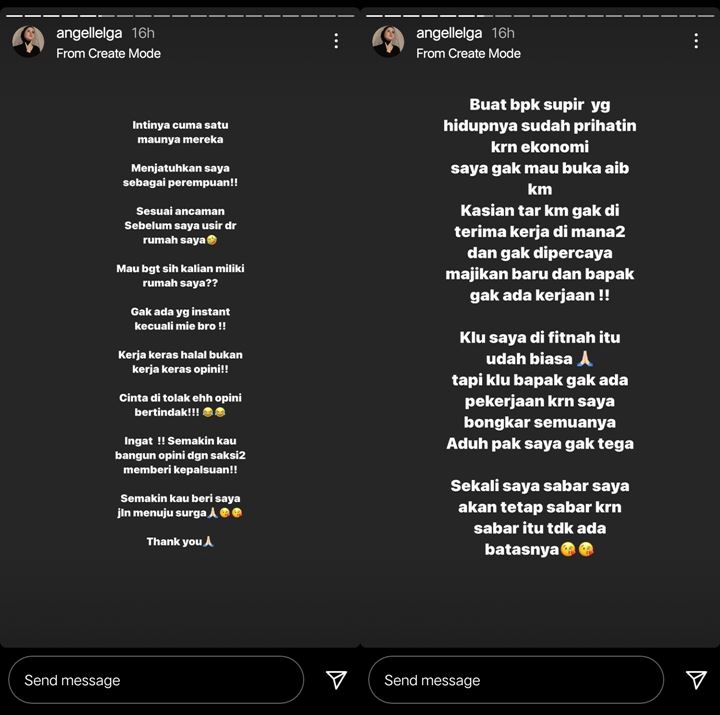 Dituding Sering Bawa Pria Menginap, Angel Lelga Sindir Saksi Palsu dalam Persidangan