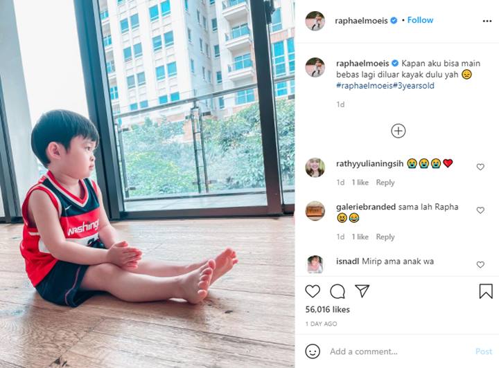 Biasa Ceria, Raphael Moeis Putra Sandra Dewi Pamer Wajah Galau Malah Bikin Gemes