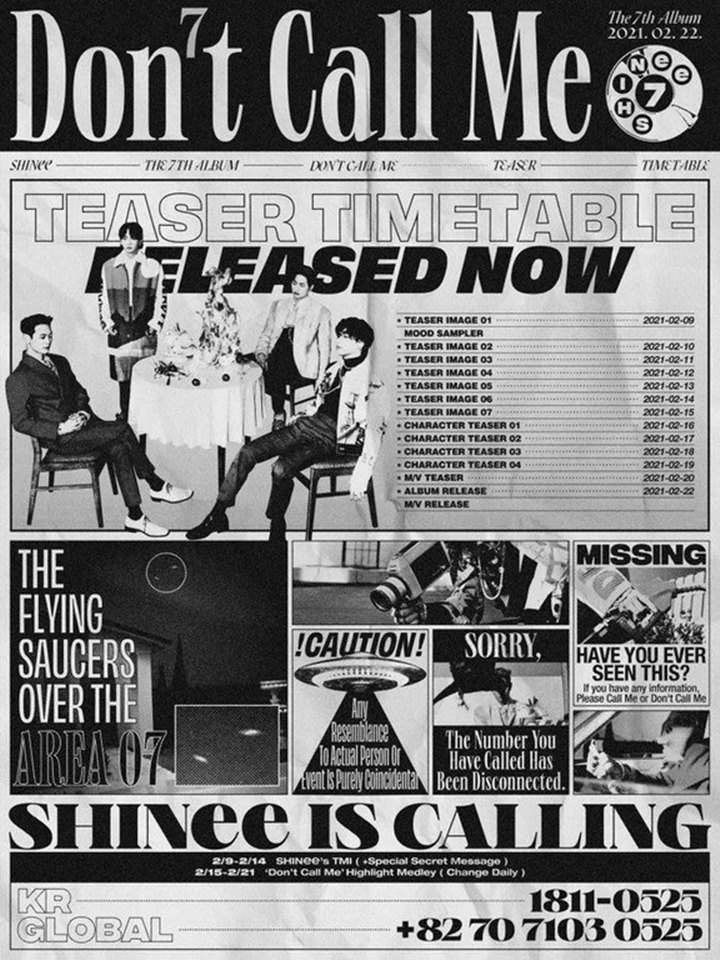 SHINee Rilis Teaser Scheduler Unik Untuk Album Comeback \'Don\'t Call Me\'