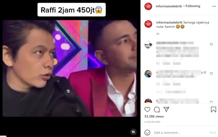Honor Fantastis Raffi Ahmad