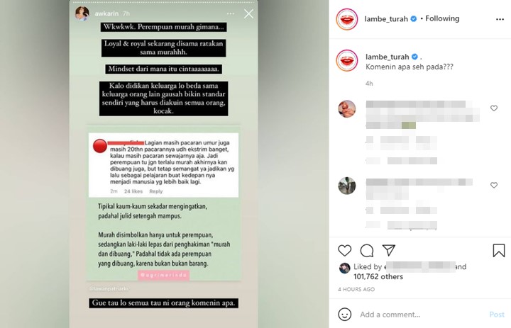 Awkarin Tak Terima Ada Perempuan Dibilang Murah, Singgung Kasus Laura-Gaga?