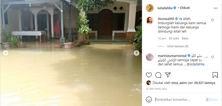 Rumah Ibunda IIs Dahlia Ikut Banjir