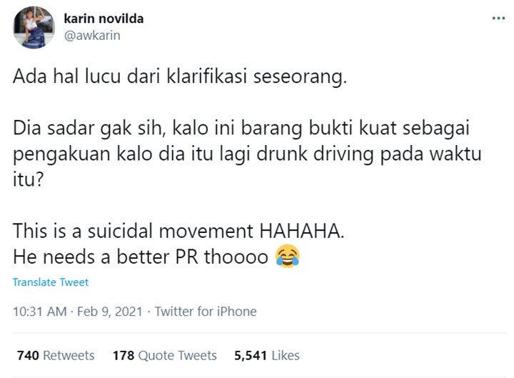 Awkarin Sebut Gaga Muhammad \'Bunuh Diri\' Usai Unggah Klarifikasi Soal Laura Anna