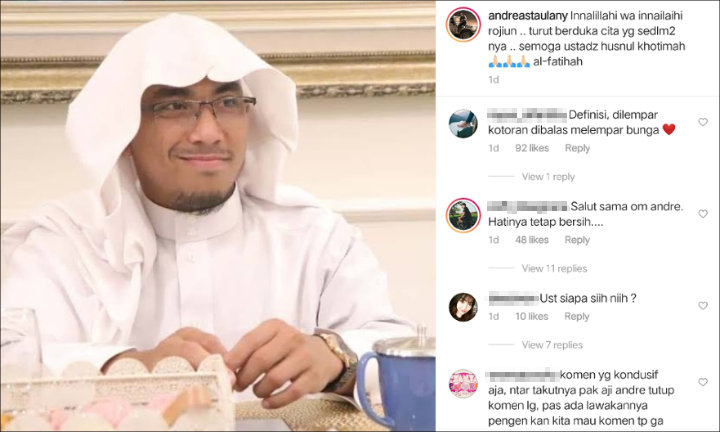 Ucapan Belasungkawa Andre Taulany untuk Ustaz Maheer Mendadak Diperbincangkan, Kenapa?