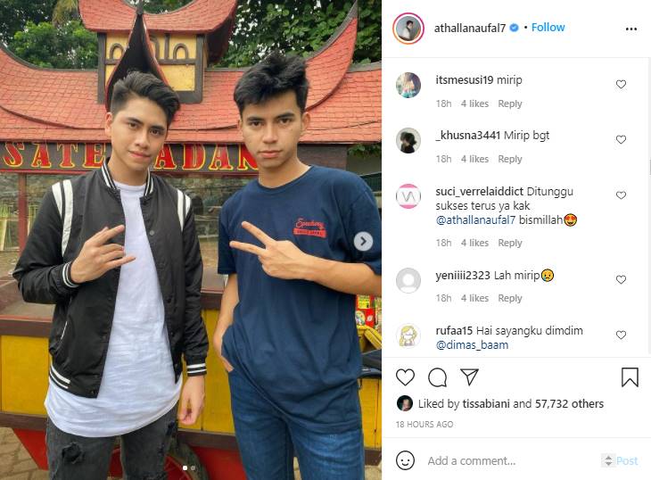 Foto Bareng, Wajah Tampan Athalla Naufal dan Dimas Ahmad Dinilai Mirip