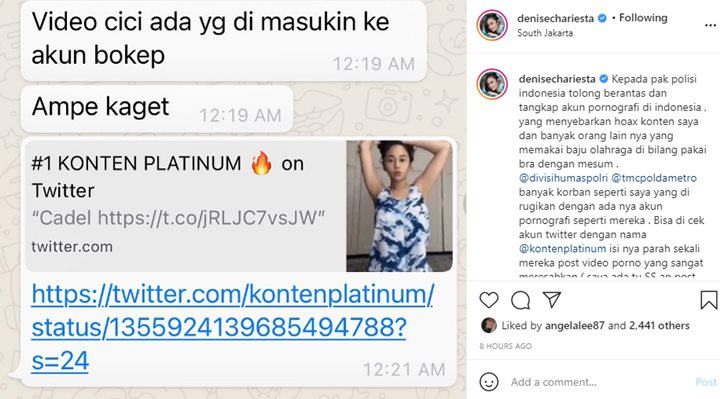 Denise Chariesta Ngamuk Lihat Videonya Pakai Baju Olahraga Disebar Akun Pornografi