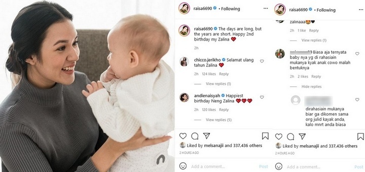Raisa Rayakan Ultah Zalina ke-2