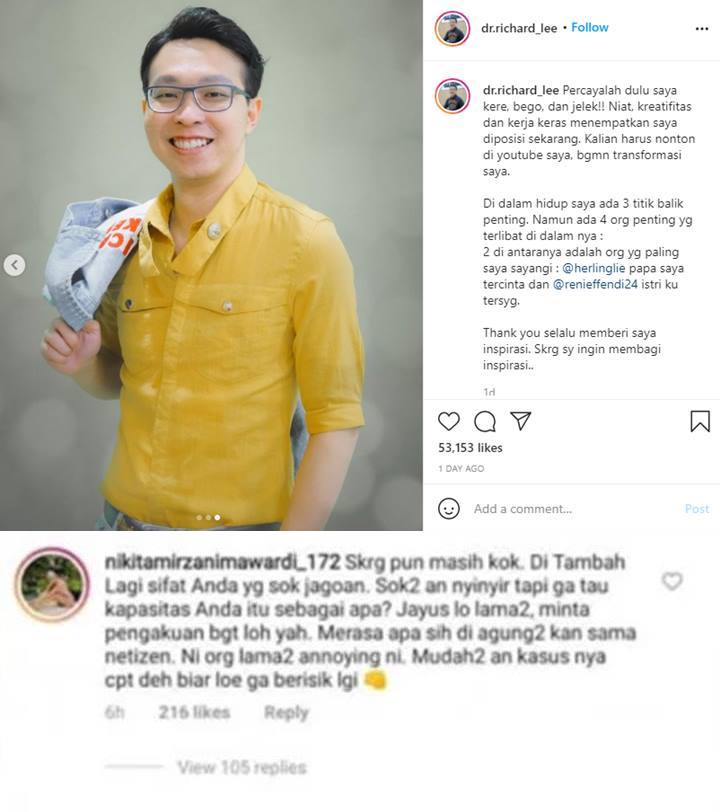 Sempat Bela, Nikita Mirzani Malah Semprot dr Richard Lee Hingga Sebut Sok Jagoan