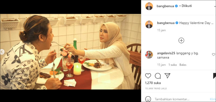 Rujuk Kembali, Pablo Benua Pamer Foto Makan Malam Romantis Bareng Rey Utami