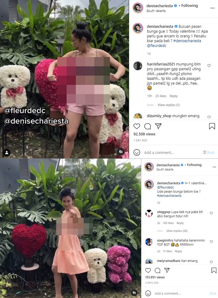 Denise Chaerista Promo Bisnis Bunga
