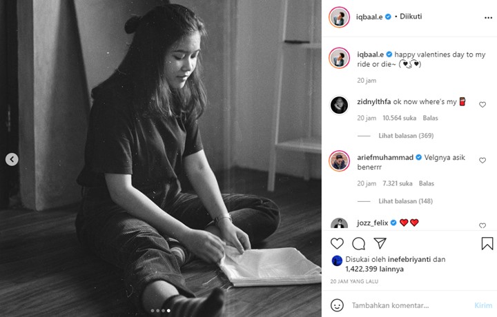 Iqbaal Ramadhan Beri Ucapan Valentine, Zidny Pacar Cantik Nagih Cokelat