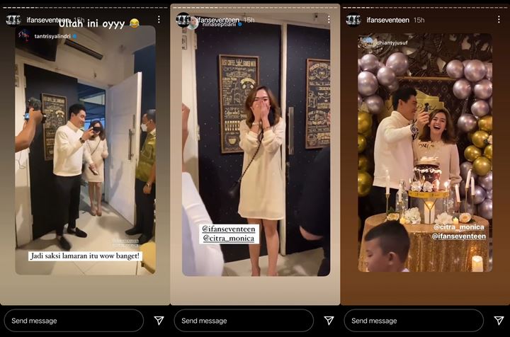 Citra Monica Ulang Tahun, Momen Ifan Seventeen Beri Kejutan Mirip Acara Lamaran Disorot