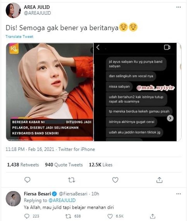 Fiersa Besari Ikut Komentari Heboh Isu Nissa Sabyan Jadi Pelakor, Ramai Kena Protes