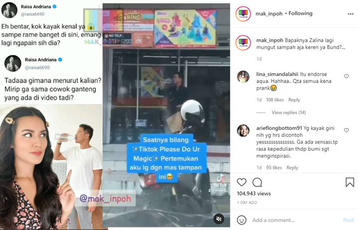 Raisa Bereaksi Kocak Saat Video Hamish Daud Punguti Sampah Bikin Seorang Wanita Jadi Naksir Berat