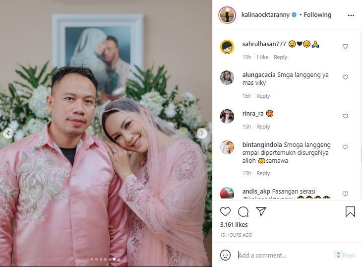 Kalina Oktarani Romantis Bareng Vicky Prasetyo Saat Pengajian, Ungkap Harapan Haru Ini