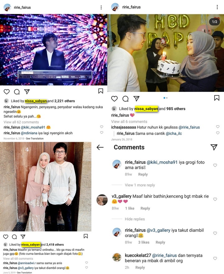 Nissa Sabyan Nyinyiri Foto Mesra Ayus, Pertanda Cemburu?