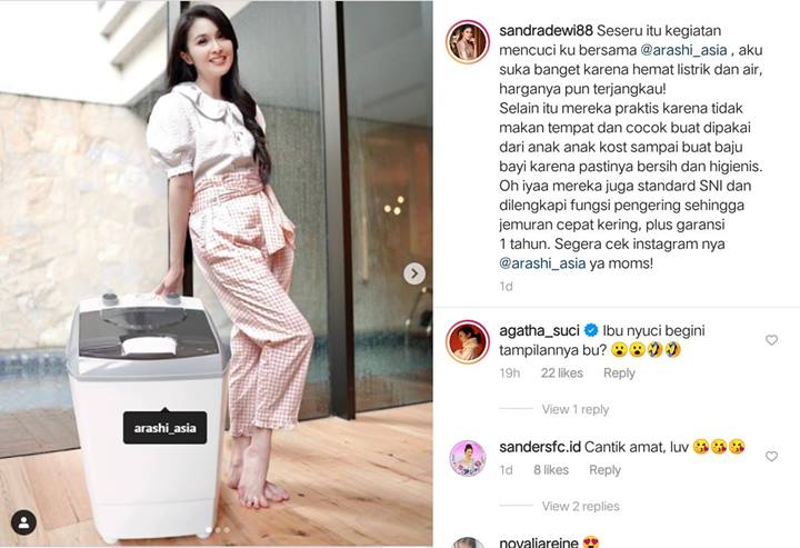 Sandra Dewi Bikin Heran Karena Penampilannya Saat Cuci Baju Sendiri, Ramai Dikomentari Begini