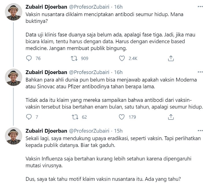 Vaksin Nusantara Ala Terawan Diklaim Bertahan Seumur Hidup, Ketua Satgas IDI Tegas Tanyakan Ini
