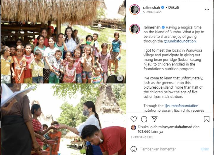 Raline Shah Enjoy Latihan Nenun Hingga Bagi Bubur Kacang Hijau Di Sumba