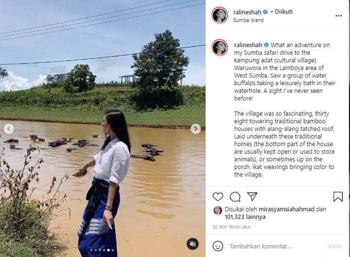 Raline Shah Enjoy Latihan Nenun Hingga Bagi Bubur Kacang Hijau Di Sumba