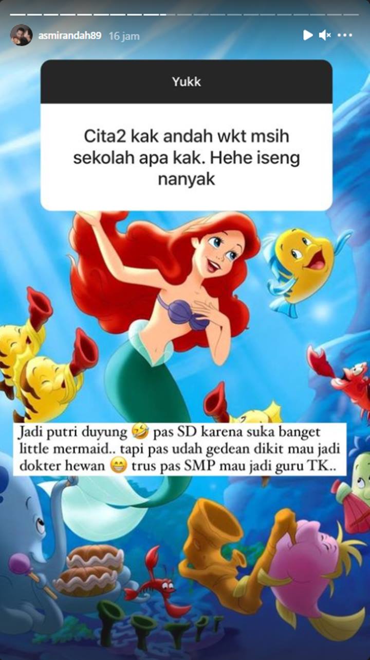 Fans Berat \'Little Mermaid\', Asmirandah Sempat Ingin Jadi Putri Duyung