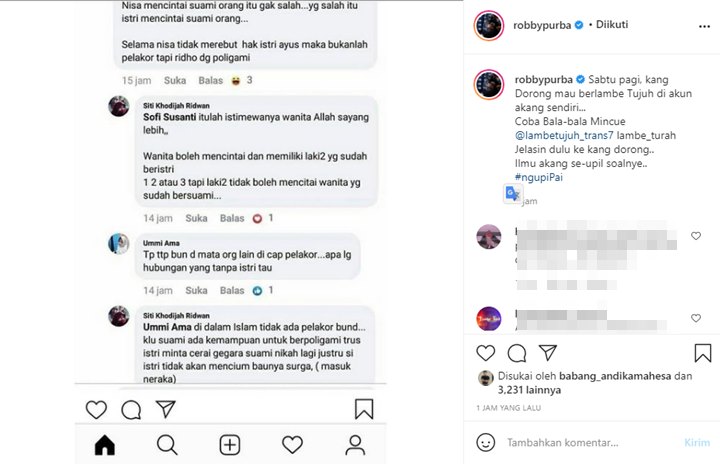 Robby Purba Minta Penjelasan Usai Netizen Sebut Nissa Sabyan Bukan Pelakor