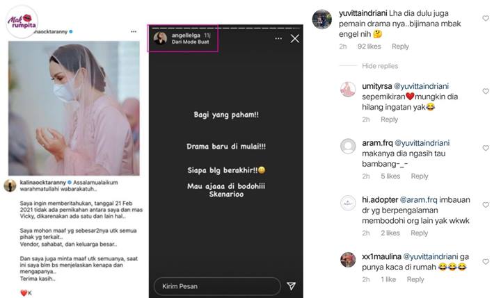 Angel Lelga Diduga Sindir Vicky Prasetyo dan Kalina Oktarani yang Batal Nikah, Justru Balik Dicibir