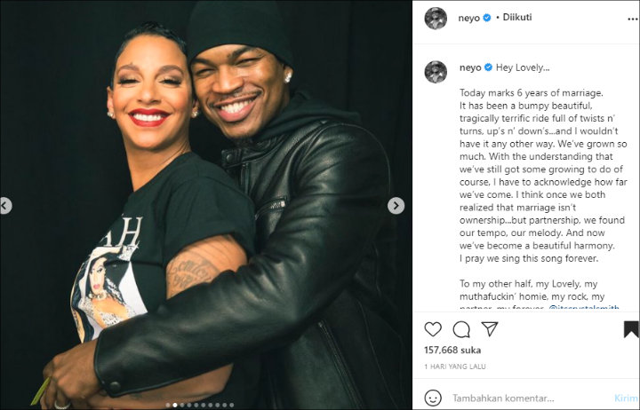 6 Tahun Menikah, Ne-Yo Beri Ucapan Manis Ini Ke Istri Hingga Umumkan Anak Ke-5
