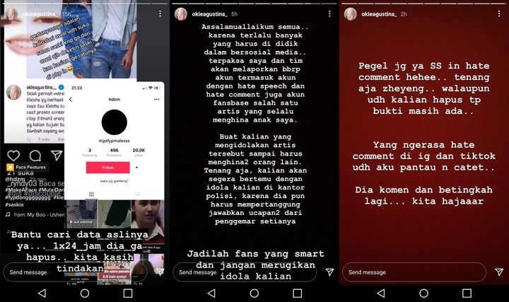 Okie Agustina Laporkan Haters