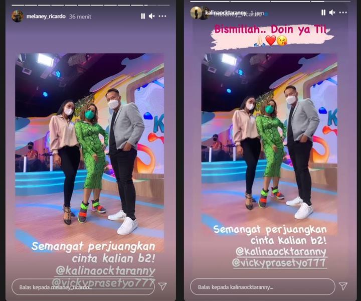Jadi Mak Comblang, Melaney Ricardo Kirim Doa Untuk Nasib Pernikahan Kalina Oktarani-Vicky Prasetyo