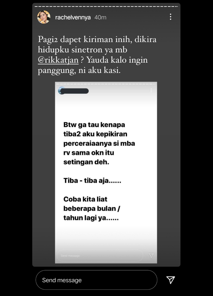 Rachel Vennya Geram Perceraiannya dengan Niko Al Hakim Disebut Settingan: Dikira Hidupku Sinetron!