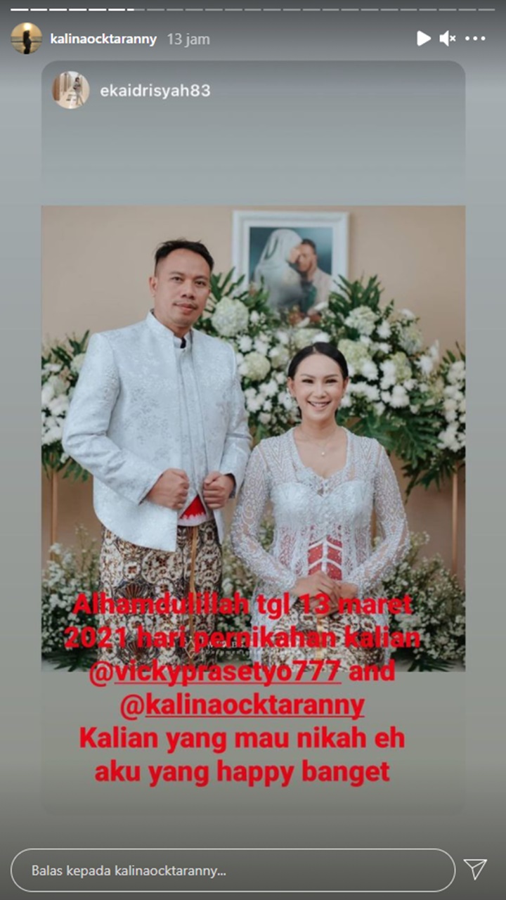 Belum Direstui Ayah, Kalina Oktarani Sudah Umumkan Tanggal Baru Pernikahannya Dengan Vicky Prasetyo
