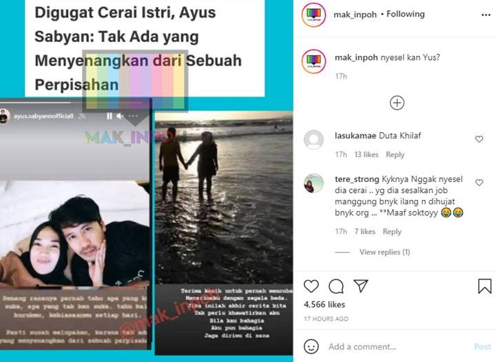 Ayus Sabyan Galau Usai Skandal Perselingkuhan Terkuak, Beri Pesan Ini Untuk Istri Sah